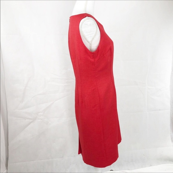 Black Label by Evan Picone Sz 8 Red Sheath Dress - Picture 2 of 5